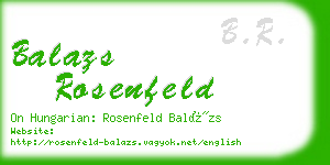 balazs rosenfeld business card